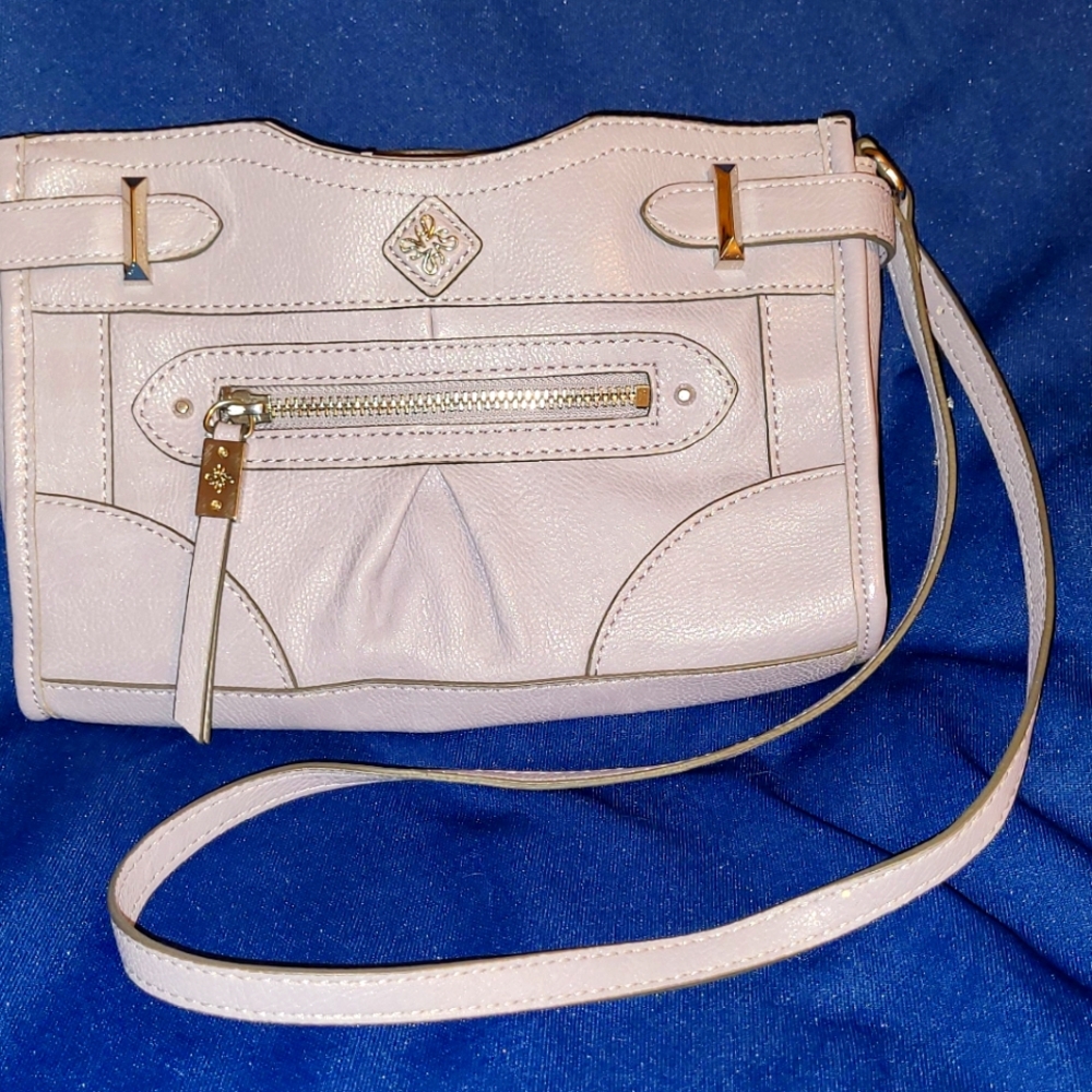 Simply Vera by Vera Wang Lavender Bag with Textured Leather and Gold Hardware